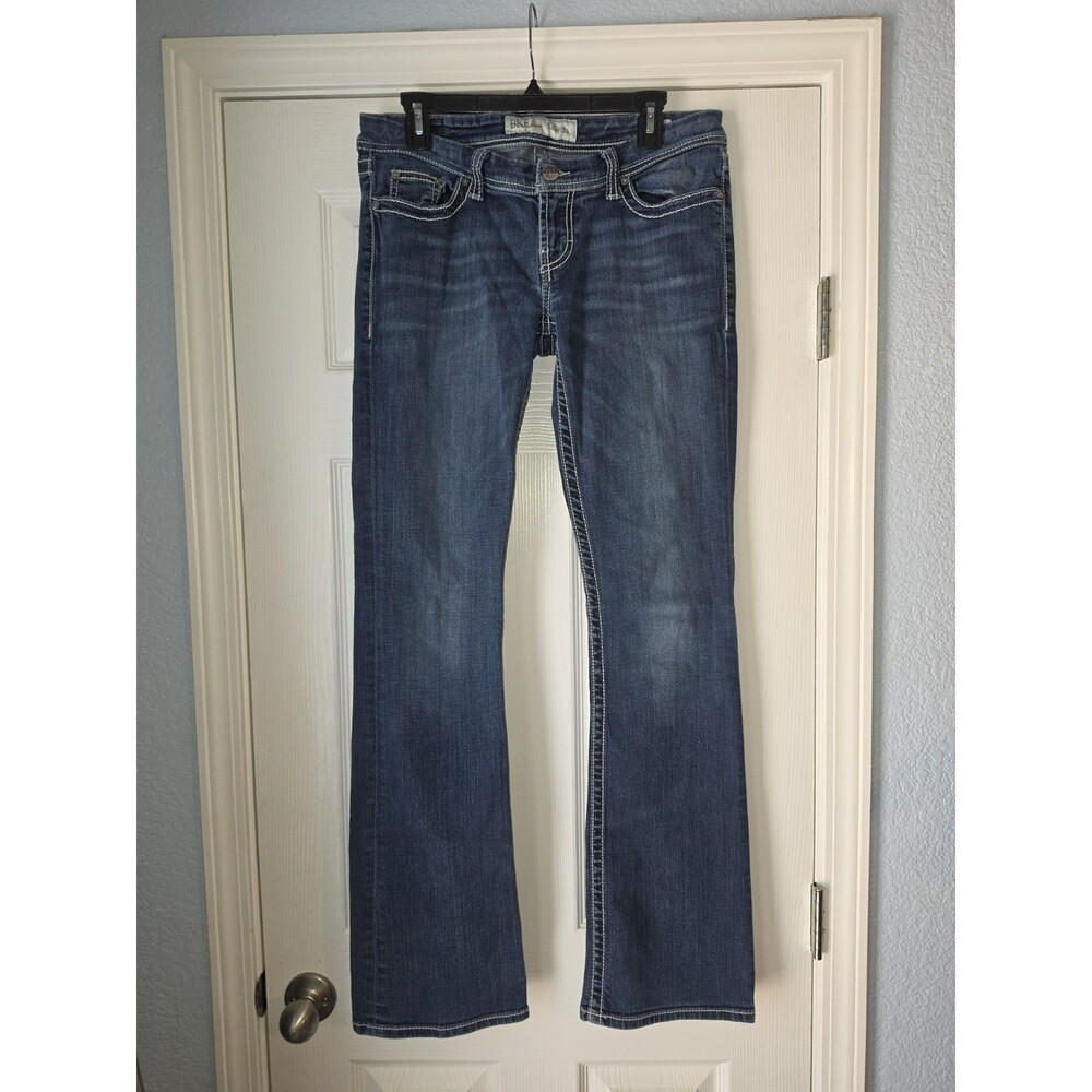 BKE BUCKLE WOMENS Sabrina Boot Stretch Extra Long JEANS 30X35.5 DISTRESSED